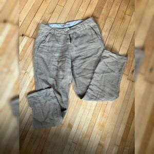 Poetry tan linen trousers